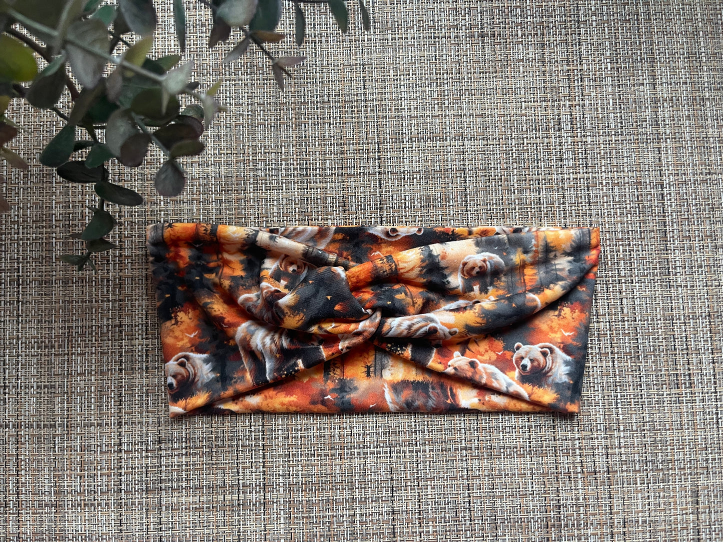 Bears in the Forest / Burnt Orange Headband