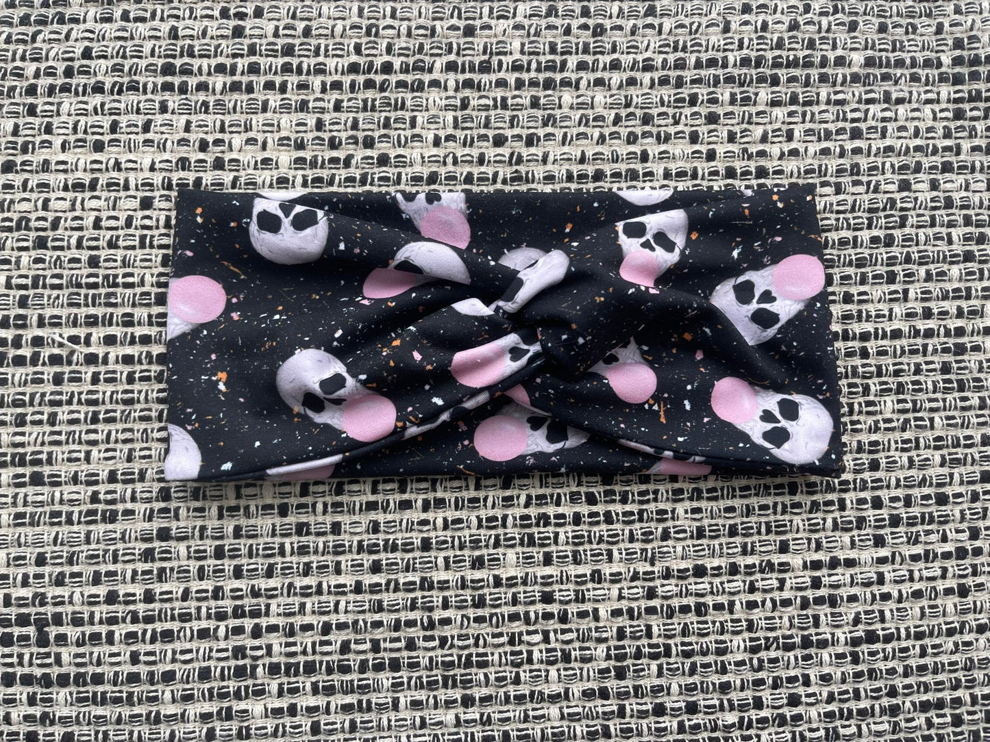 Skulls & Bubblegum Twist Headband