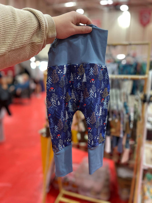 Blue Mushrooms in the Forest Grow with Me Pants