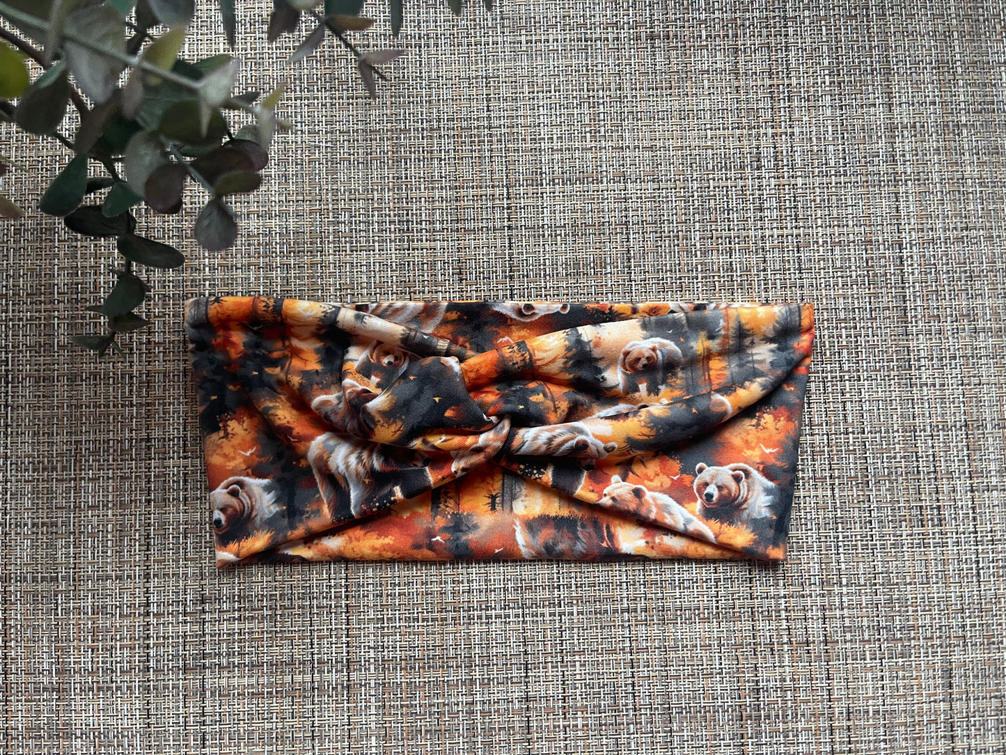 Bears in the Forest / Burnt Orange Headband