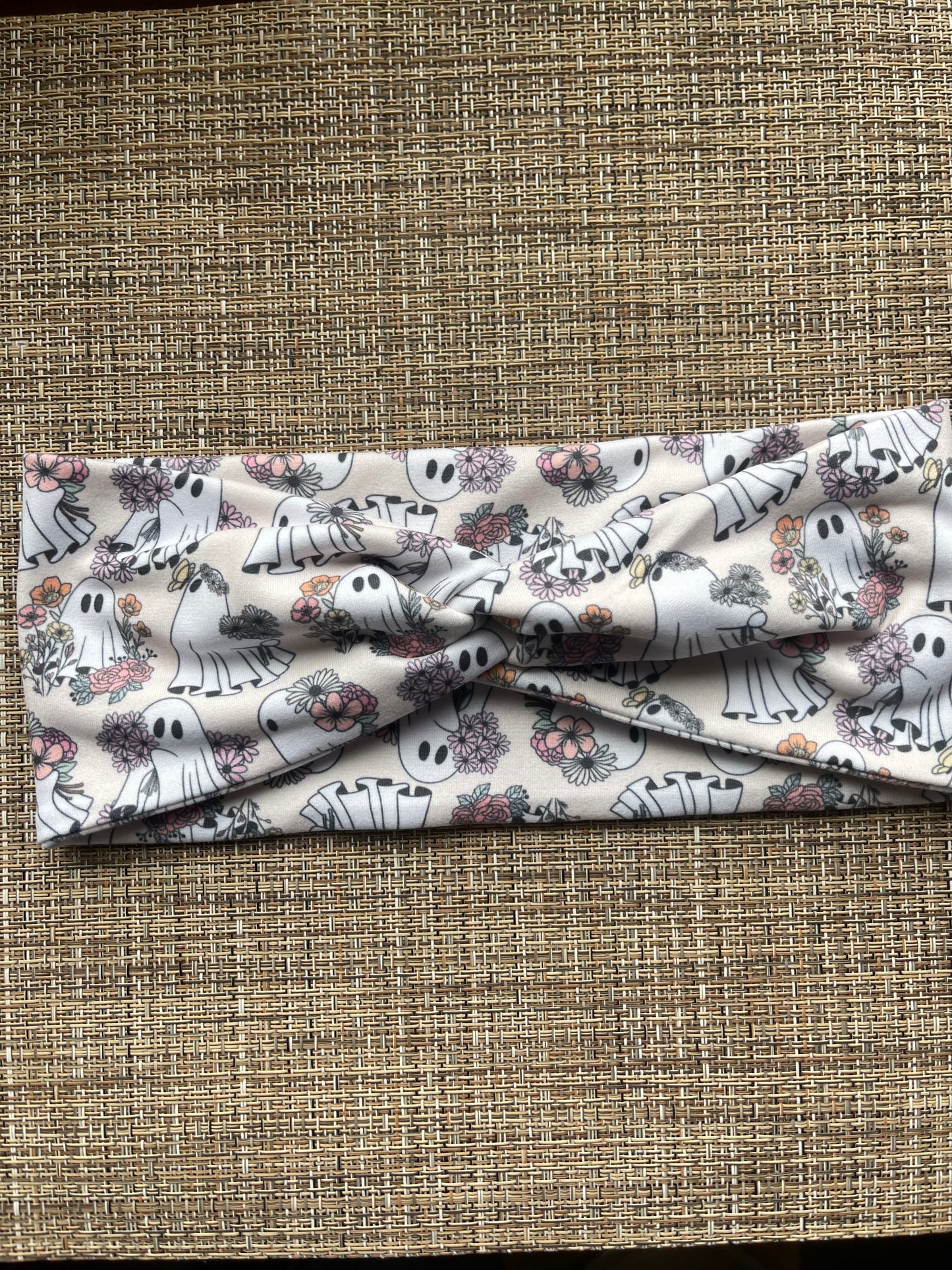 Boho Ghosts Floral Twist Headband