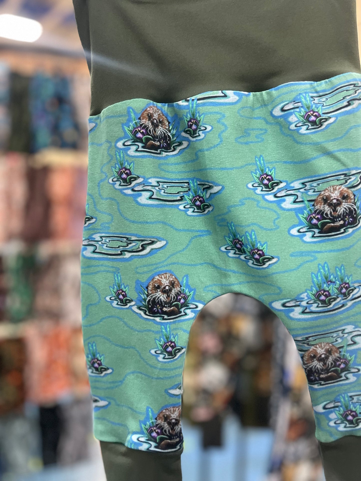 Blue Otters Grow with Me Pants