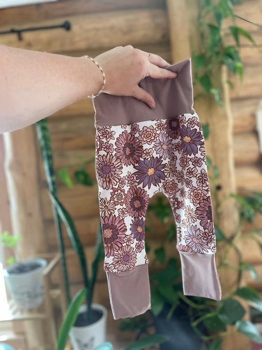 Plum Floral Grow with Me Pants