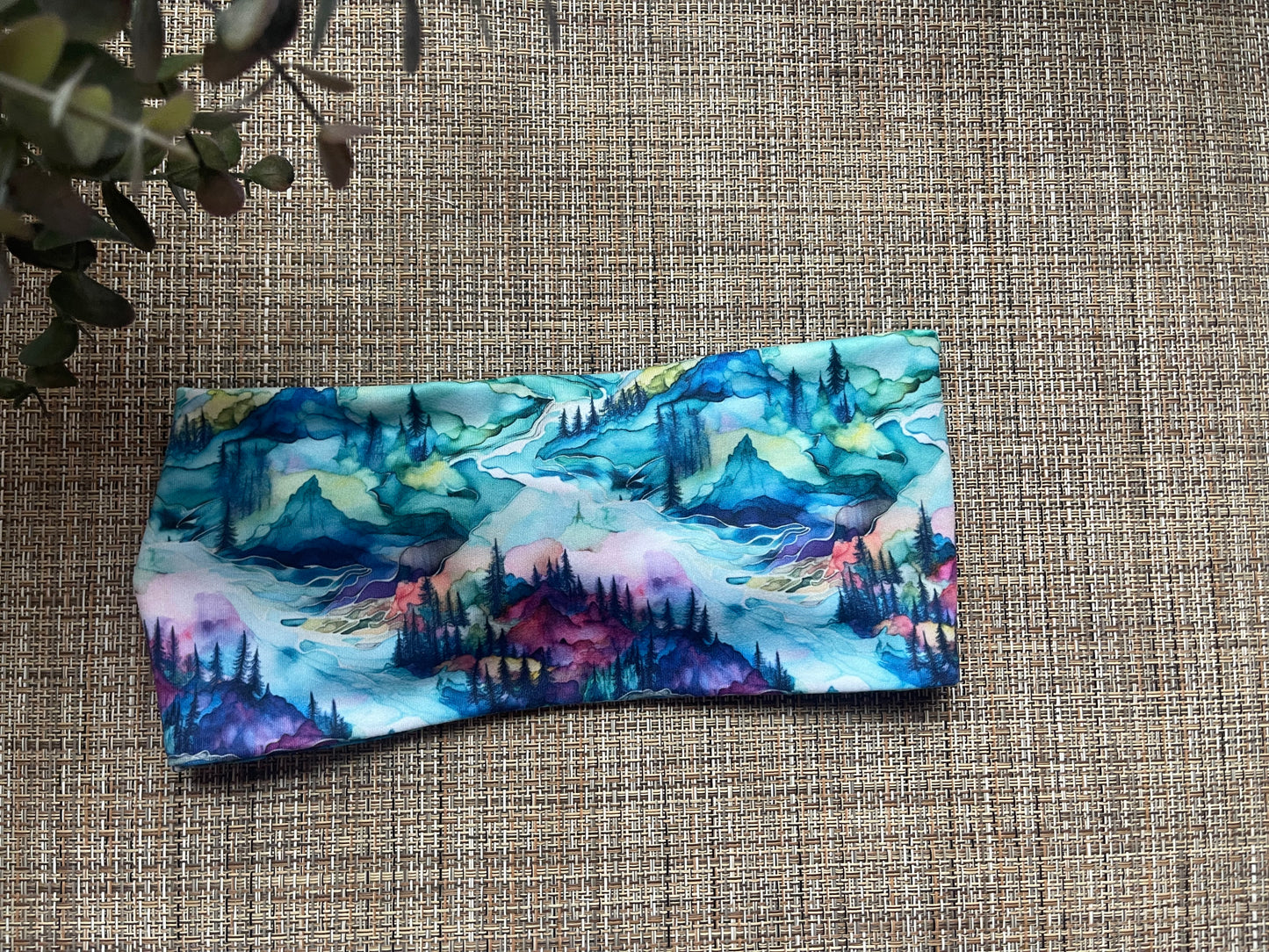 Alcohol Ink Mountains Headband