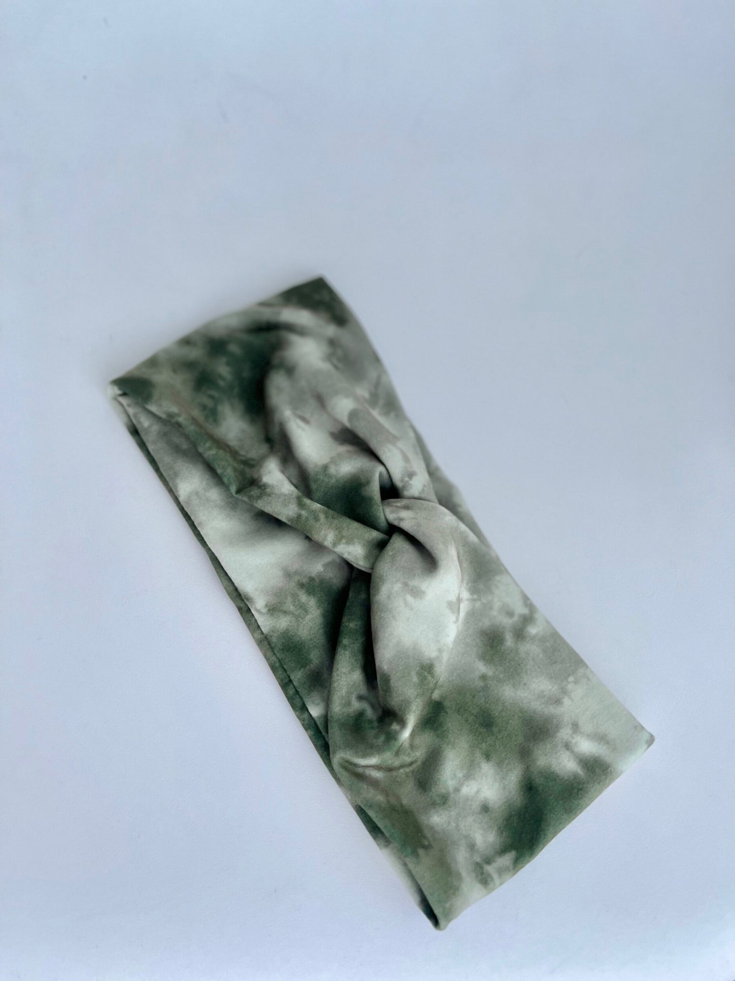 Green Tie Dye Twist Headband