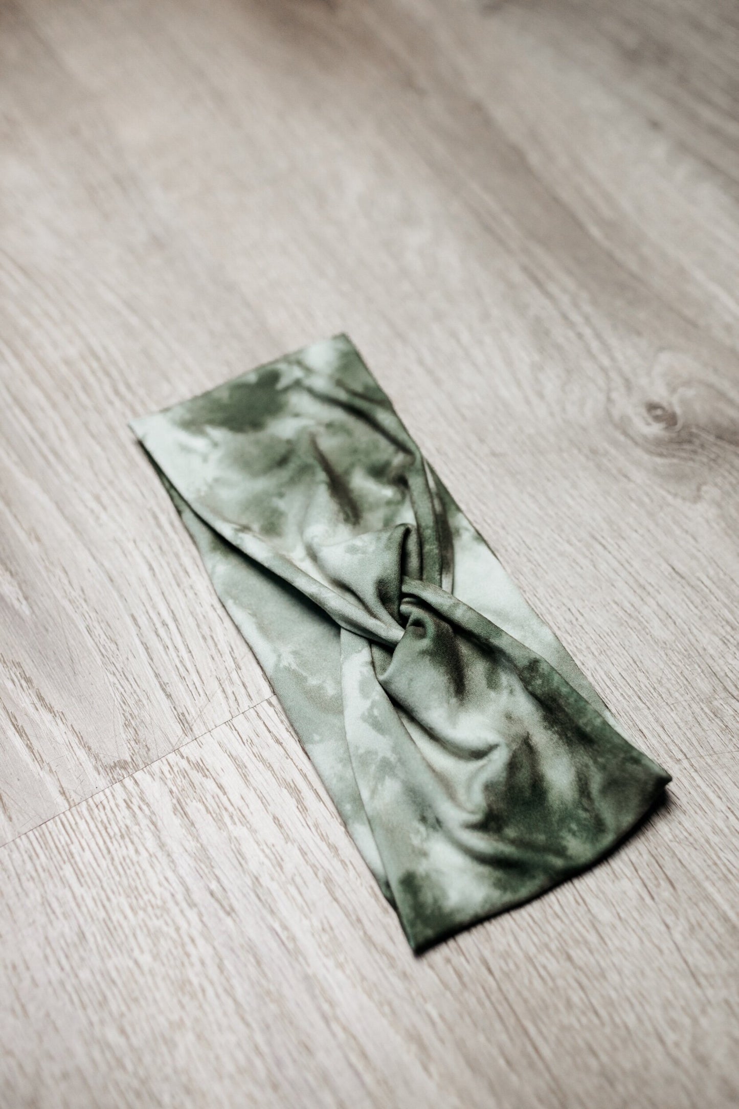 Green Tie Dye Twist Headband